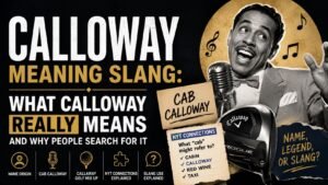 Calloway Meaning Slang