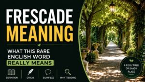 Frescade Meaning: What This Rare English Word Really Means