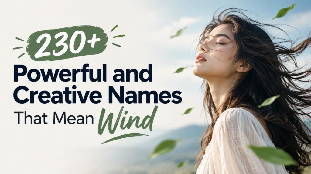 230+ Powerful and Creative Names That Mean Wind