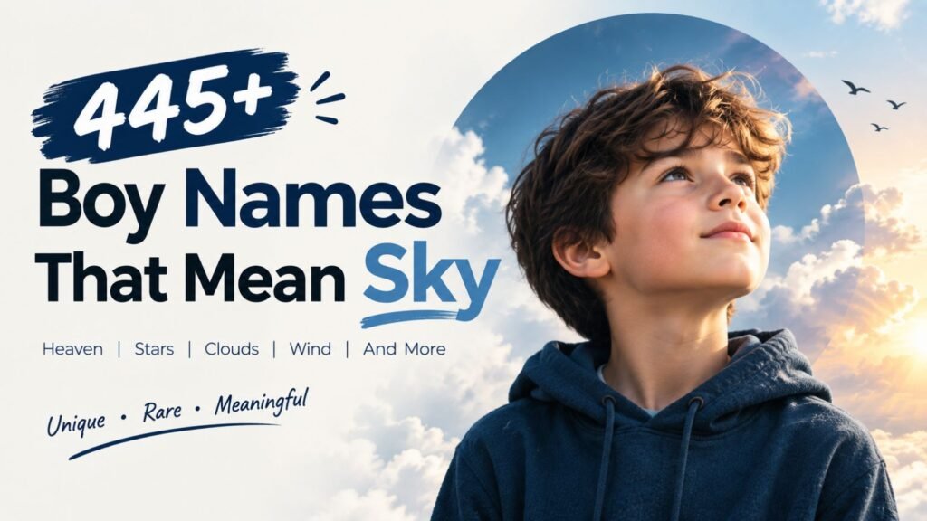 445+ Meaningful Boy Names That Mean Sky