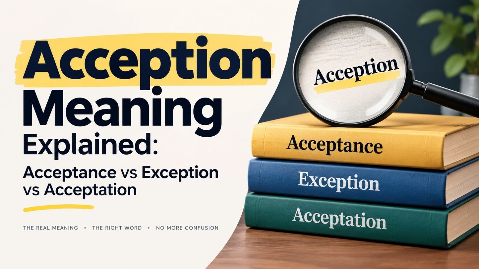 Acception Meaning What This Word Really Means, and Why You Probably Want Exception or Acceptance Instead