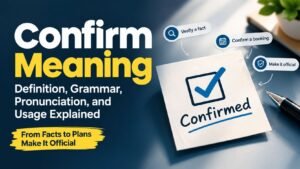 Confirm Meaning: A Complete Guide to Definition, Grammar, and Usage
