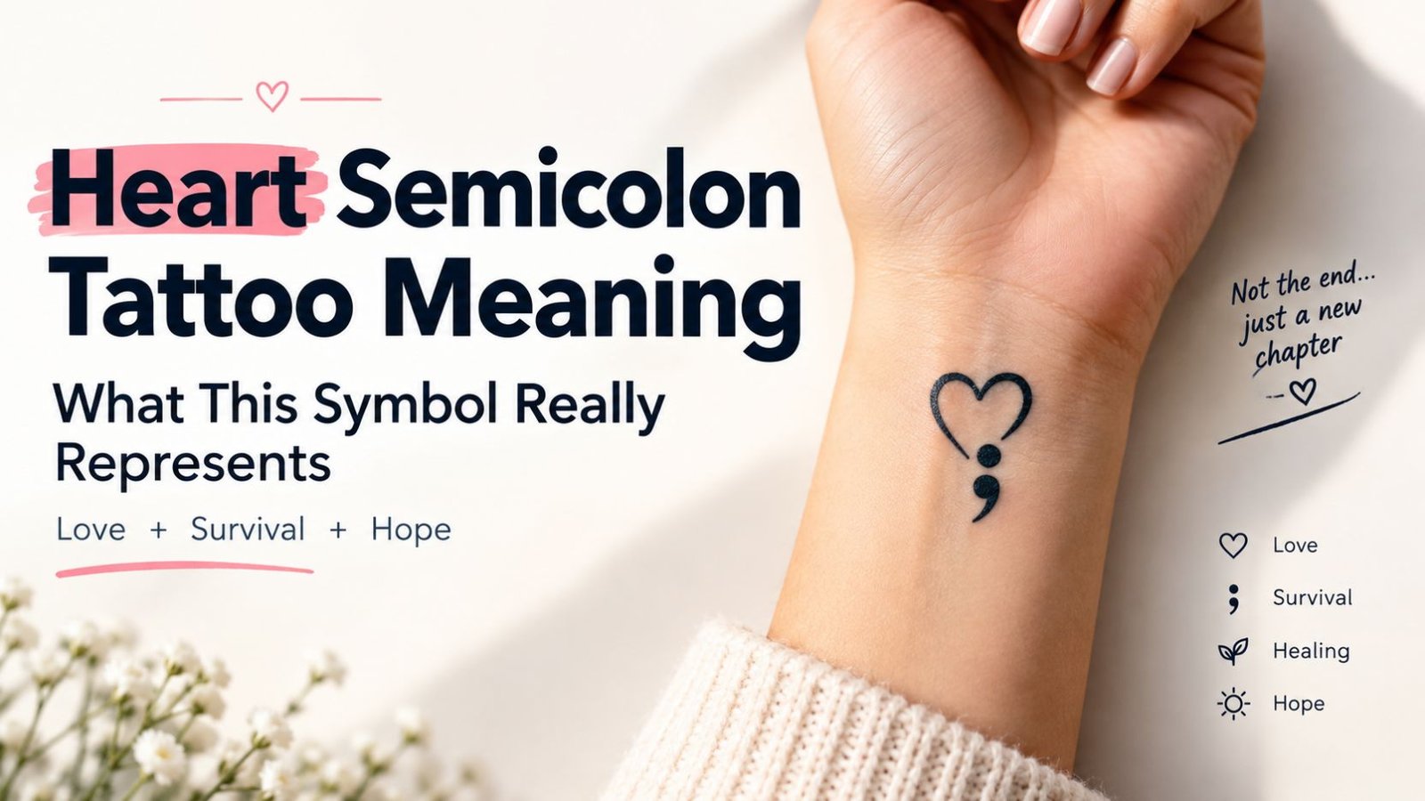 Heart Semicolon Tattoo Meaning: What This Symbol Really Represents