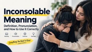 Inconsolable Meaning: Definition, Pronunciation, Grammar, and Usage