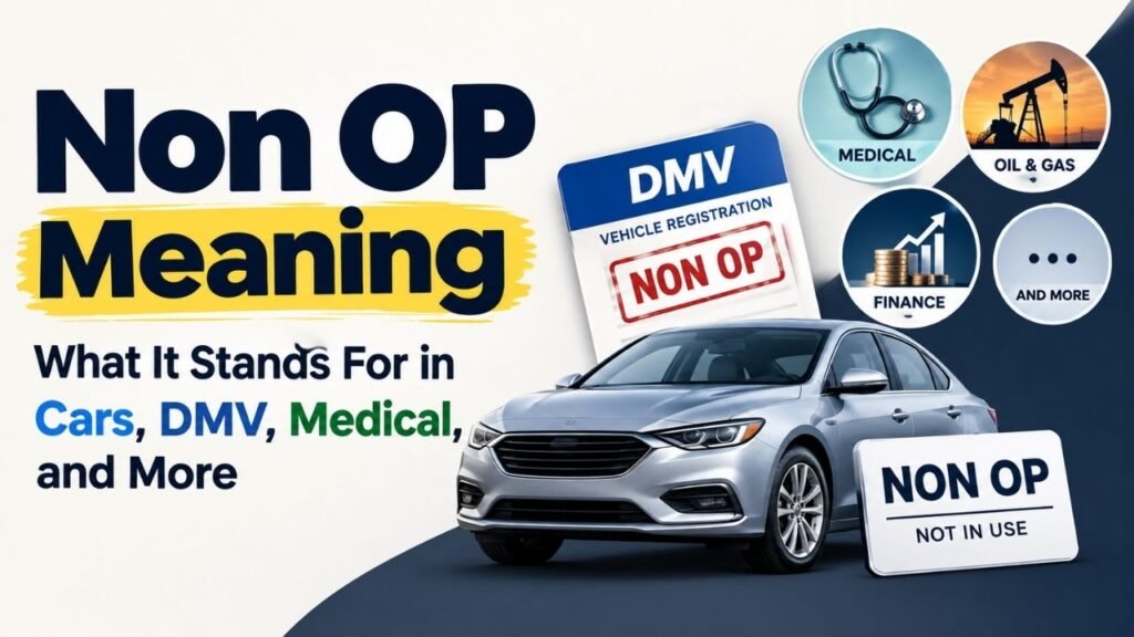 Non OP Meaning: What It Stands For in Cars, DMV, Medical, and More