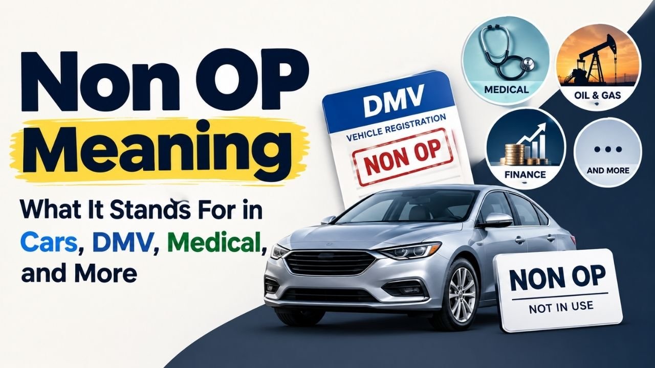 Non OP Meaning: What It Stands For in Cars, DMV, Medical, and More