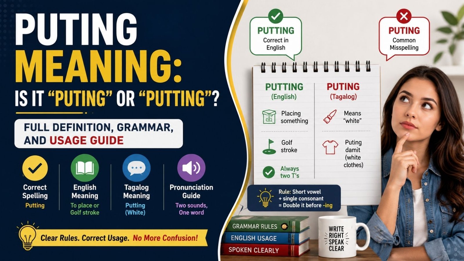 Puting Meaning: Is It "Puting" or "Putting"? Full Definition, Grammar, and Usage Guide
