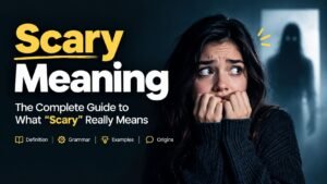 Scary Meaning: The Complete Guide to What "Scary" Really Means