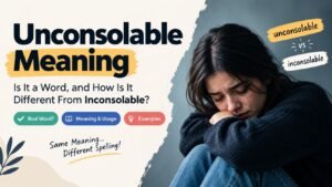Unconsolable Meaning: Is It a Real Word, and How Does It Compare to Inconsolable?