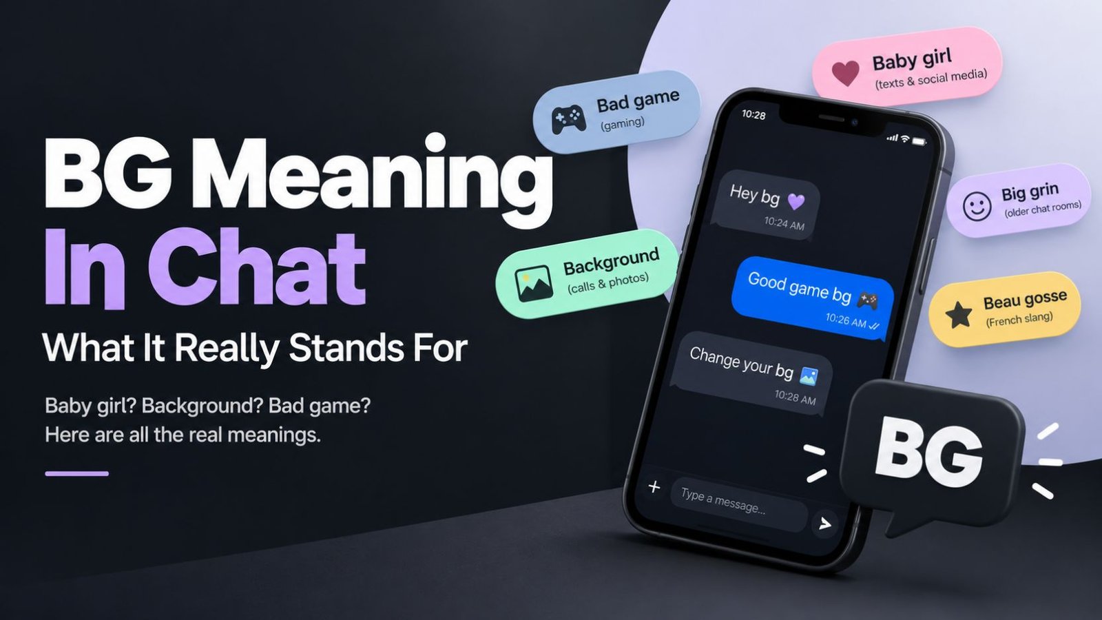 BG Meaning In Chat: What It Really Stands For