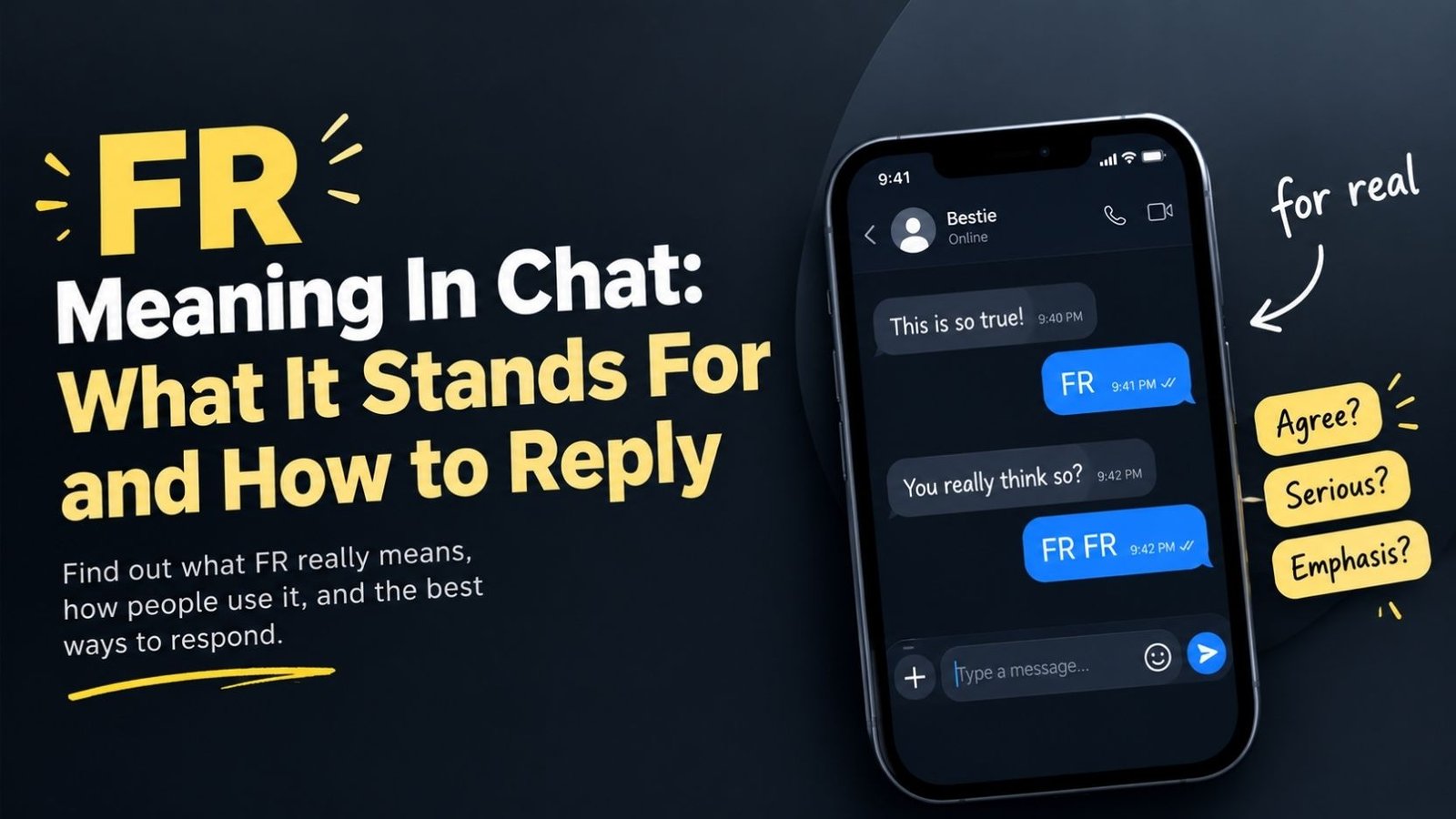 FR Meaning In Chat: What It Stands For and How to Reply