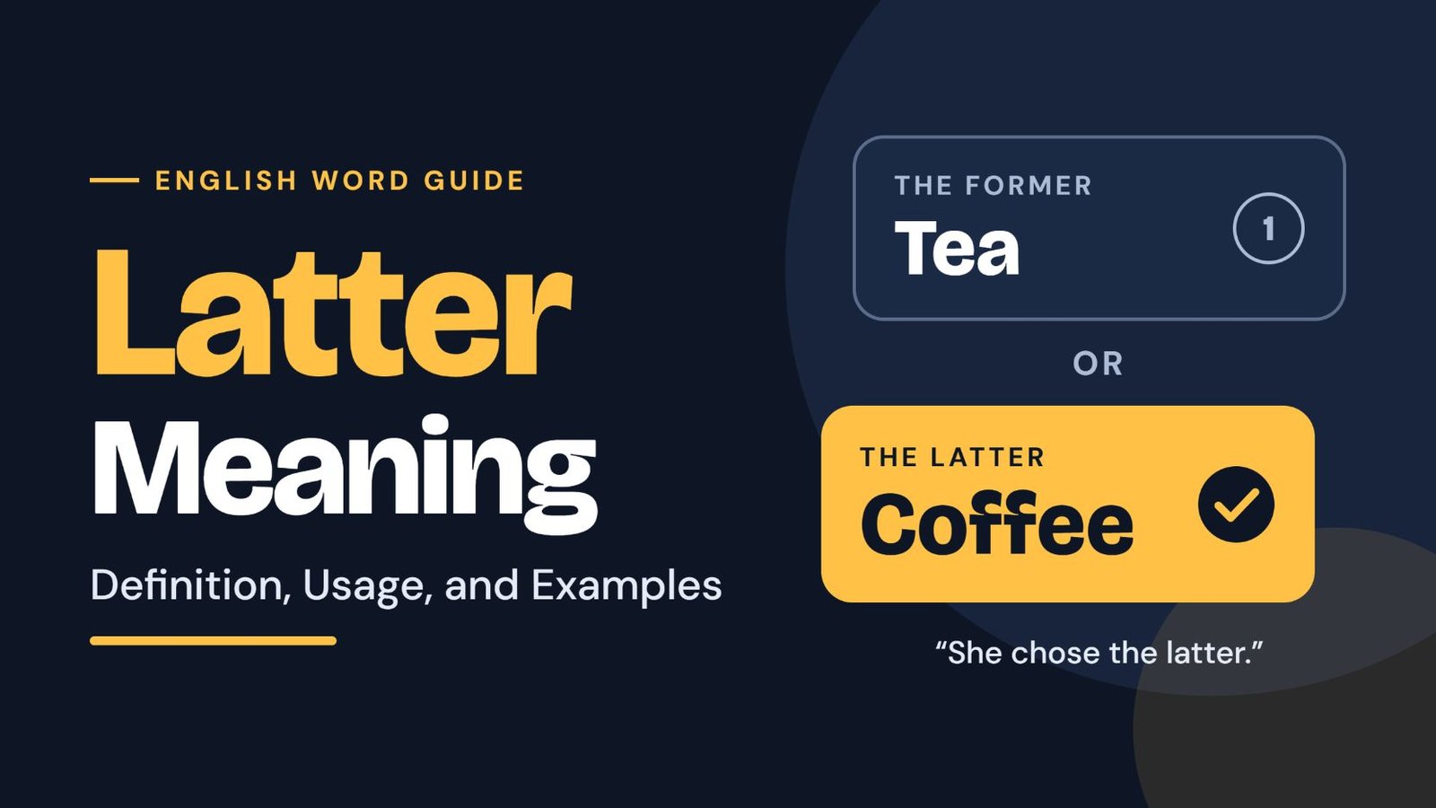 Latter Meaning: Definition, Usage, and Examples