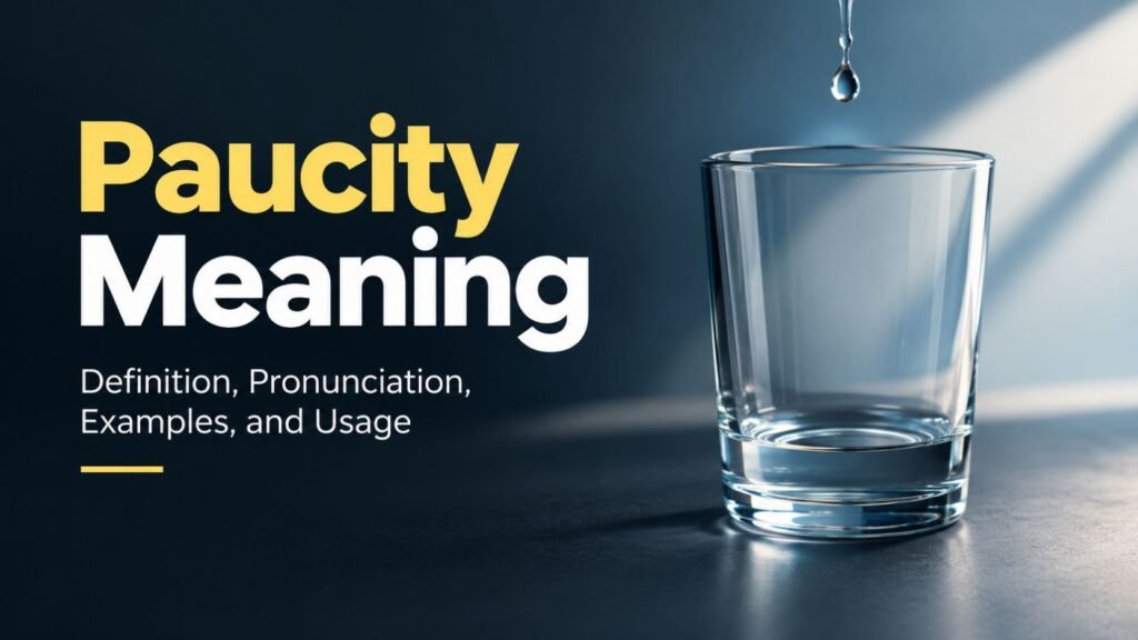 Paucity Meaning: Definition, Pronunciation, Examples, and Usage