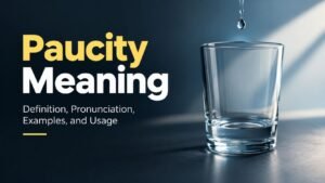 Paucity Meaning: Definition, Pronunciation, Examples, and Usage