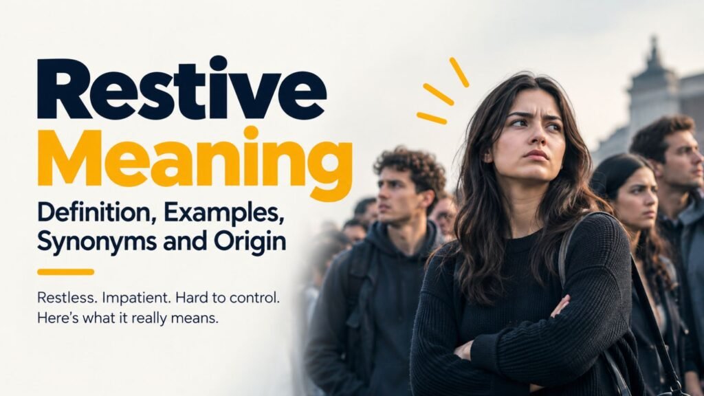 Restive Meaning: Definition, Examples, Synonyms and Usage